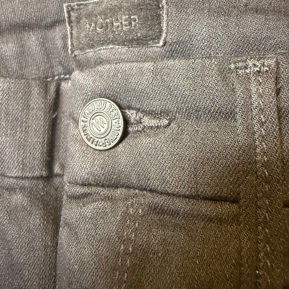 Mother High Waisted Looker Ankle Fray jeans, Beaded Stripe, Guilty Flash, Sz 25 - Picture 15 of 16